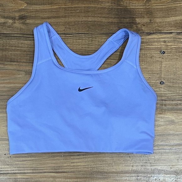 Nike Swoosh Womens Sports Bra Lavender Medium Support Activewear Large Racerback - Picture 2 of 9